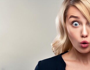 Naklejka premium Image of a woman stunned by something, Generative AI