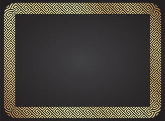 Obraz premium geometric ornament decorative gold frame background