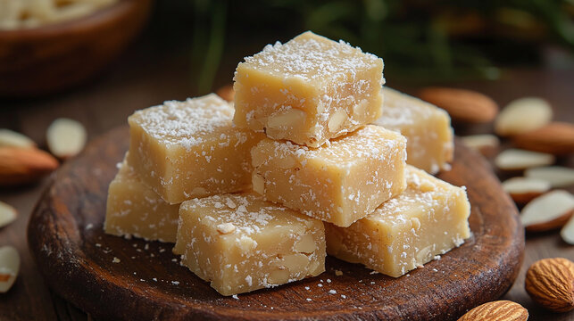 sh pedha sweet almond almond burfi Indian milk made