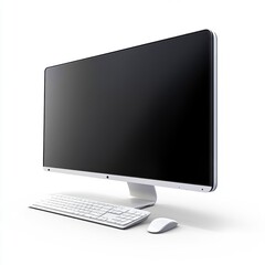 Fototapeta premium Modern Computer Setup with Keyboard and Mouse