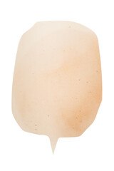 Beige speech bubble design element