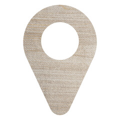 Wood textured pin icon design element