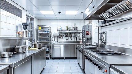 Modern Minimalist Kitchen Room with Wooden Table, luxurious Interior Design, Furniture with Background