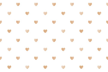 Seamless glittery gold hearts patterned background