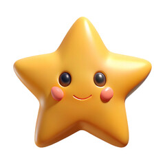 This adorable illustration features a yellow cartoon star with a smiley face, perfect for kid-friendly designs, educational materials, and playful content
