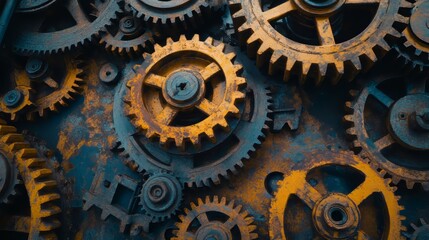 The photo shows a bunch of gears, all different sizes, meshing together. It's a reminder that complex systems are made up of many interconnected parts.