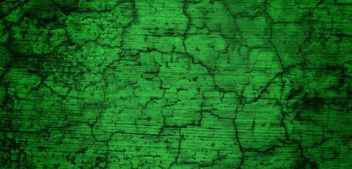 the long wall background is green, blank uncoated canvas or scrim for background long and wide panoramic banner background from rough linen dark green cloth or burlap