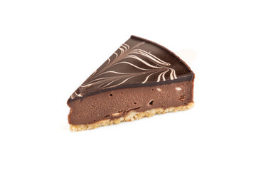 Chocolate and Vanilla Cake pops Marshmallow isolated on white, side view.