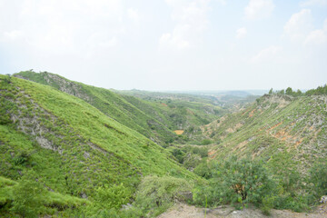 fantastic landscape scene with mountain, Mountain landscape, Rocks hills and brush fill the wilderness land, landscape scenery, beautiful big mountain views in chakwal, Panjab, Pakistan
