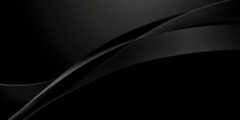A sleek, abstract design featuring smooth curves and gradients on a black background.