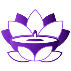 Vesak Day Icon with Colorful Design Style. Vector Illustration in Gradient Color.