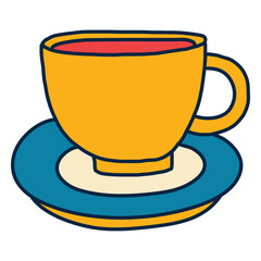 Coffee Graphic illustration Vector Retro Style.