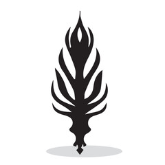 Fire silhouette, Handdrawn Fires silhouette illustration																									