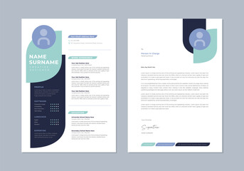 Minimalist Cv templates. Professional resume, cover letter business layout job applications. Vector modern minimalist presentation set.