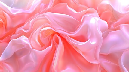 Obraz premium A close-up of soft, flowing fabric in shades of pink, creating a gentle, elegant texture.