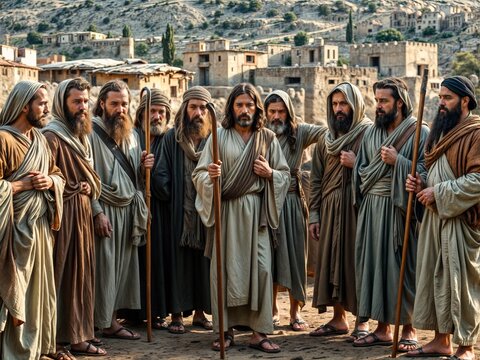Gospel Images from the Bible NT - Jesus sends out the 12 disciples