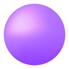 3D ball png pastel purple round sticker, shape collage element, transparent background