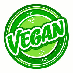 sticker with the inscription Vegan. isolated, vector.