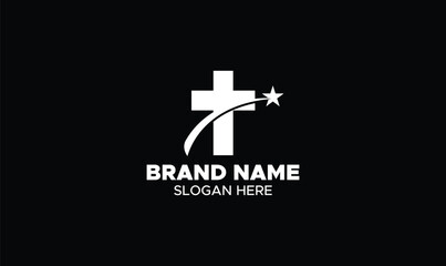 cross with shooting star, shooting star, cross logo, Christian cross, clothing brand, Christian cross clothing brand