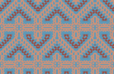 Handicraft Tribal Ethnic Patternfolk Embroidery, Aztec Geometric Ornament Print. Design for Carpet, Wallpaper, Clothing, Wrapping, Fabric