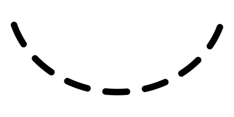 Curve dotted line png, doodle image, transparent background