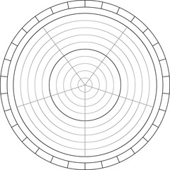 Vector wheel of life balance, range of needs from five sectors. Round diagram for daily planner, journal, notebook