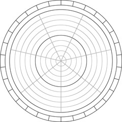 Obraz premium Wheel of life for lifestyle balance control. Vector printable template from seven sectors for daily planner, notebook