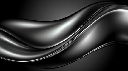 A sleek, flowing abstract design with smooth curves and a glossy finish.