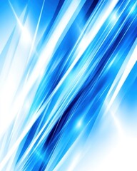 A vibrant abstract design with blue and white streaks conveying energy and motion.
