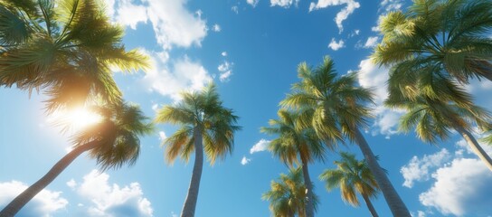 palm trees and sky