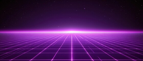purple background in synthwave style