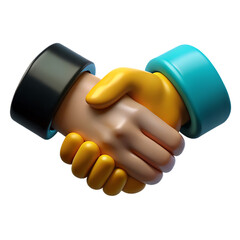 hand shake 3D icon png business agreement handshake 