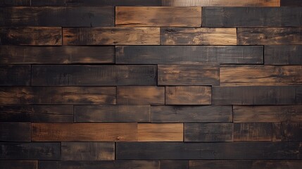 Brown dark layered old vintage wooden plank wall pattern surface structure building
