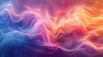 Obraz premium Smooth transitions between blue, orange and pink smoke create an atmosphere of calm and energy at the same time, ideal for creative projects