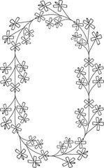 Leaves and Flower Frame Illustration