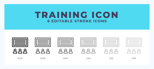 Training icon. Regular line. Thin line. Bold line. Vector illustration.