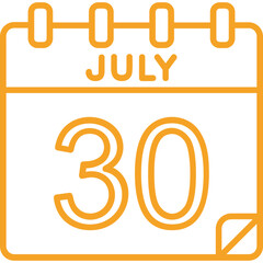 30 July Vector Icon Design