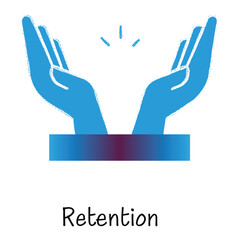 Retention Icon Design. Representing Retention.Employee Loyalty.Customer Engagement.Sustained Interest. EPS icon.