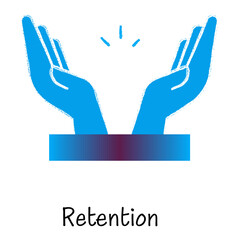 Retention Icon Design. Representing Retention.Employee Loyalty.Customer Engagement.Sustained Interest. PNG icon.