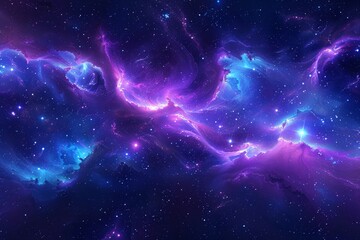 Obraz premium Cosmic Symphony Nebula, Stars, and Interstellar Dust Create a Breathtaking Display in Deep Space