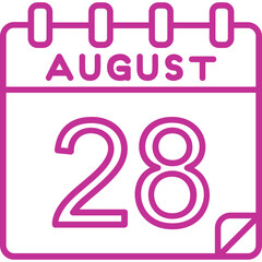28 August Vector Icon Design