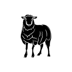 Hand-drawn sheep silhouette