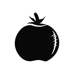 Hand-drawn tomato silhouette, Vegetable silhouette