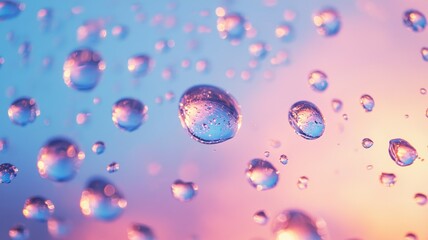 Water Drops on Glass with Colorful Background