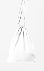 Png transparent drawstring bag mockup accessory studio shoot