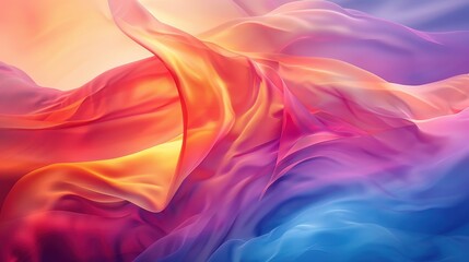 Obraz premium A mesmerizing interplay of blue, pink, and orange hues dances across the canvas, offering a vivid expression of modern art