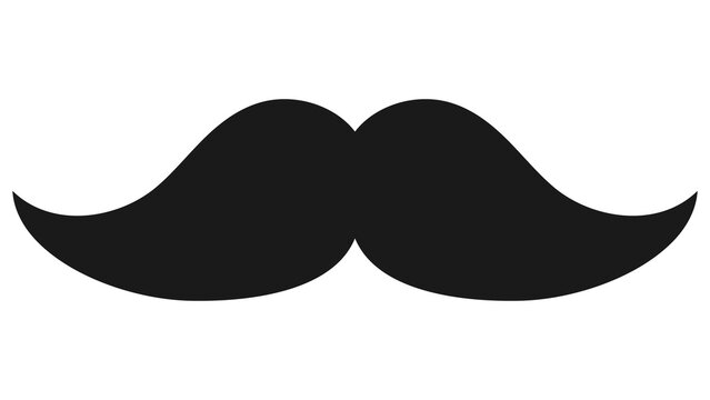 English mustache design element transparent png