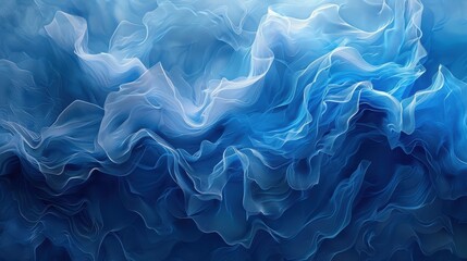 Obraz premium Bright intertwined shades of blue form the impression of light playing on the water surface