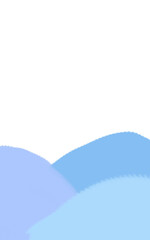 Obraz premium Absatract blue border design element. Simple hills element.