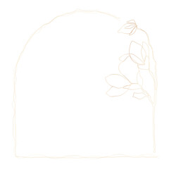 Obraz premium Png flower border frame transparent background design